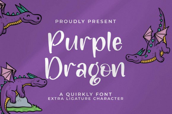Purple Dragon Display Font for Creative Crafters