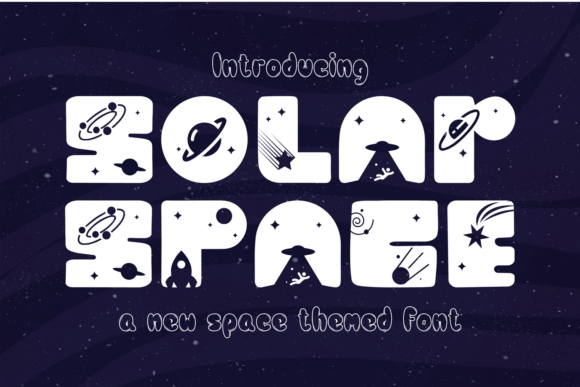 Solar Space Font: A Futuristic Touch for Handmade Creations