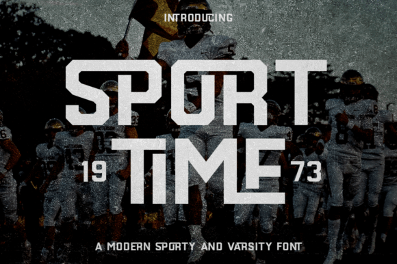 Sport Time: A Bold Display Font for Editorial Design