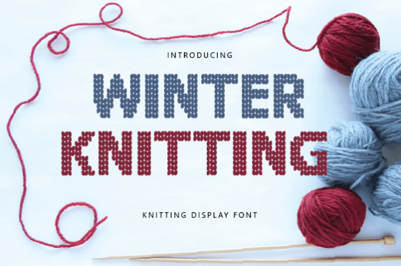 Winter Knitting: A Festive Display Font for Editorial Design